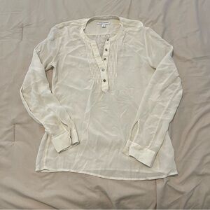 Banana Republic Off-White Silk Blouse Size XS